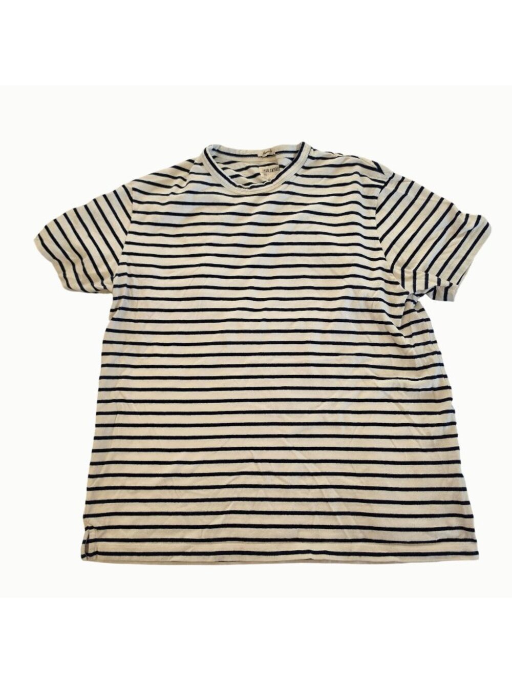 Todd Snyder Japanese Fabric Striped T-Shirt Men's Medium White Navy Portugal